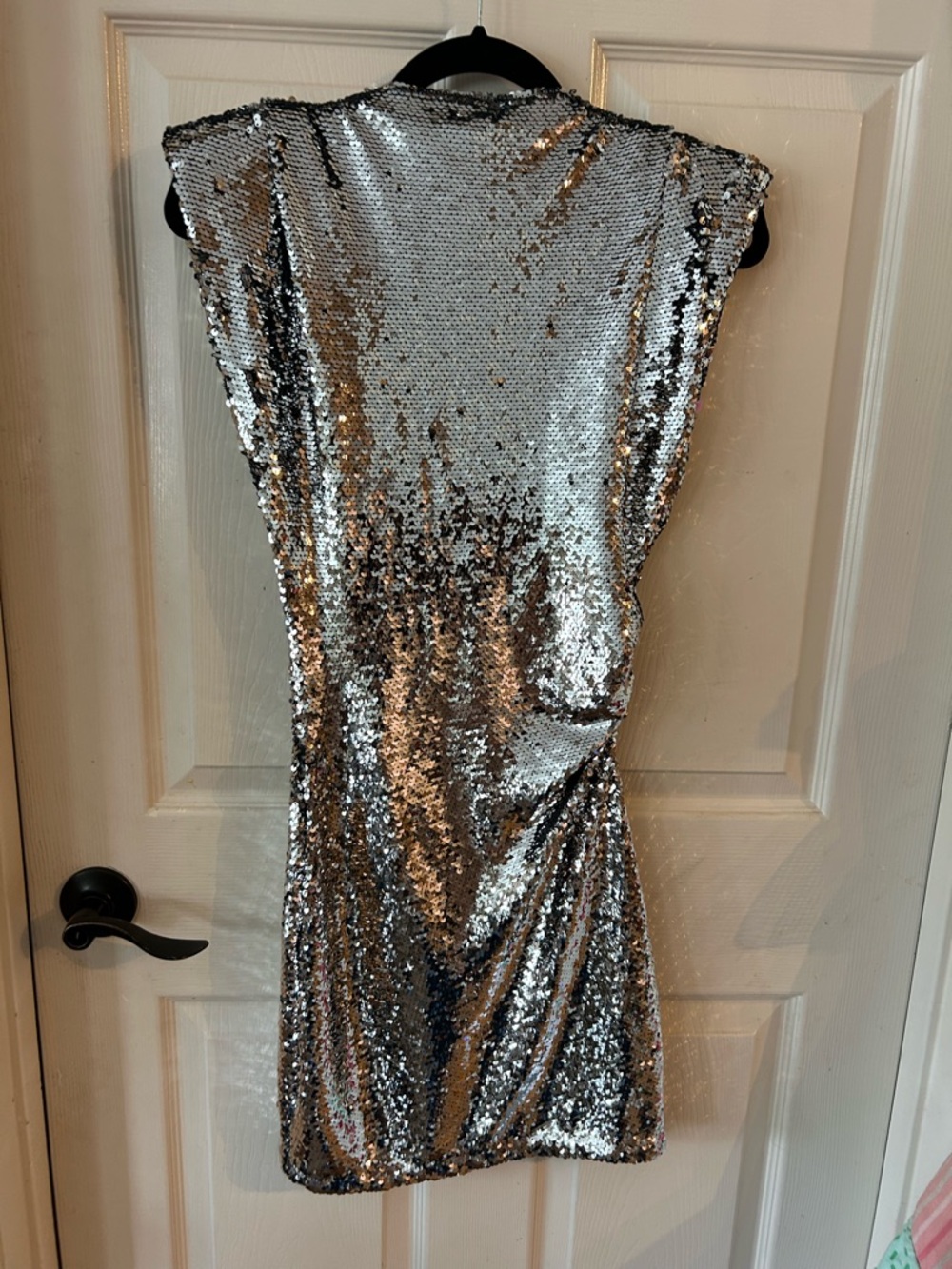 H&M Silver Sequin Mini Dress NWT